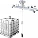 Power Mixer Pneumatic Agitator Clamp-On Drum Agitator Industrial-Grade Pneumatic Shaker Paint Stirring Tool，Tank Pneumatic Paint Mixer, 1HP Air Agitator for 1000L, Folding Propeller, 0–1000R