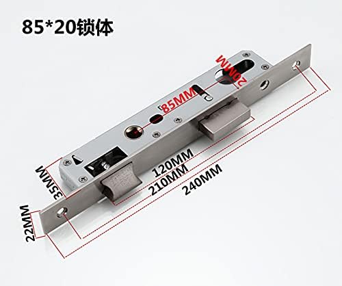 1pcs High-Security Stainless Steel Mortice Sash Lock - Durable Deadlock for Doors and Sliding Doors(85x20mm)