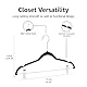 Amazon Basics Velvet Skirt Hangers with Clips, 50er-Pack, Schwarz