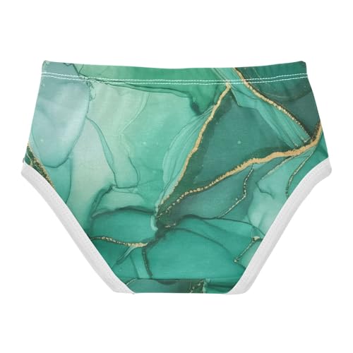 Cotton Girls Underwear Toddlers Abstract Watercolor Green Teal Little Girl Panties Print Kids Briefs Undies 2t2