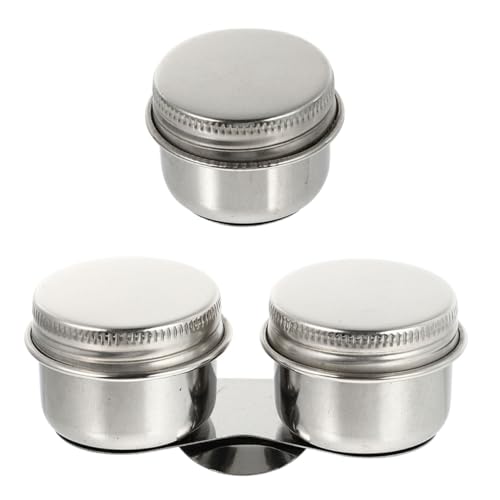 NUOBESTY Juego De 2 Vasos Para De Tapa Y Recipiente Para Lavar Pinceles De Acero Inoxidable Resistente Para Artistas Niños Y Niñas Para Clases De Pintura Decorativa.