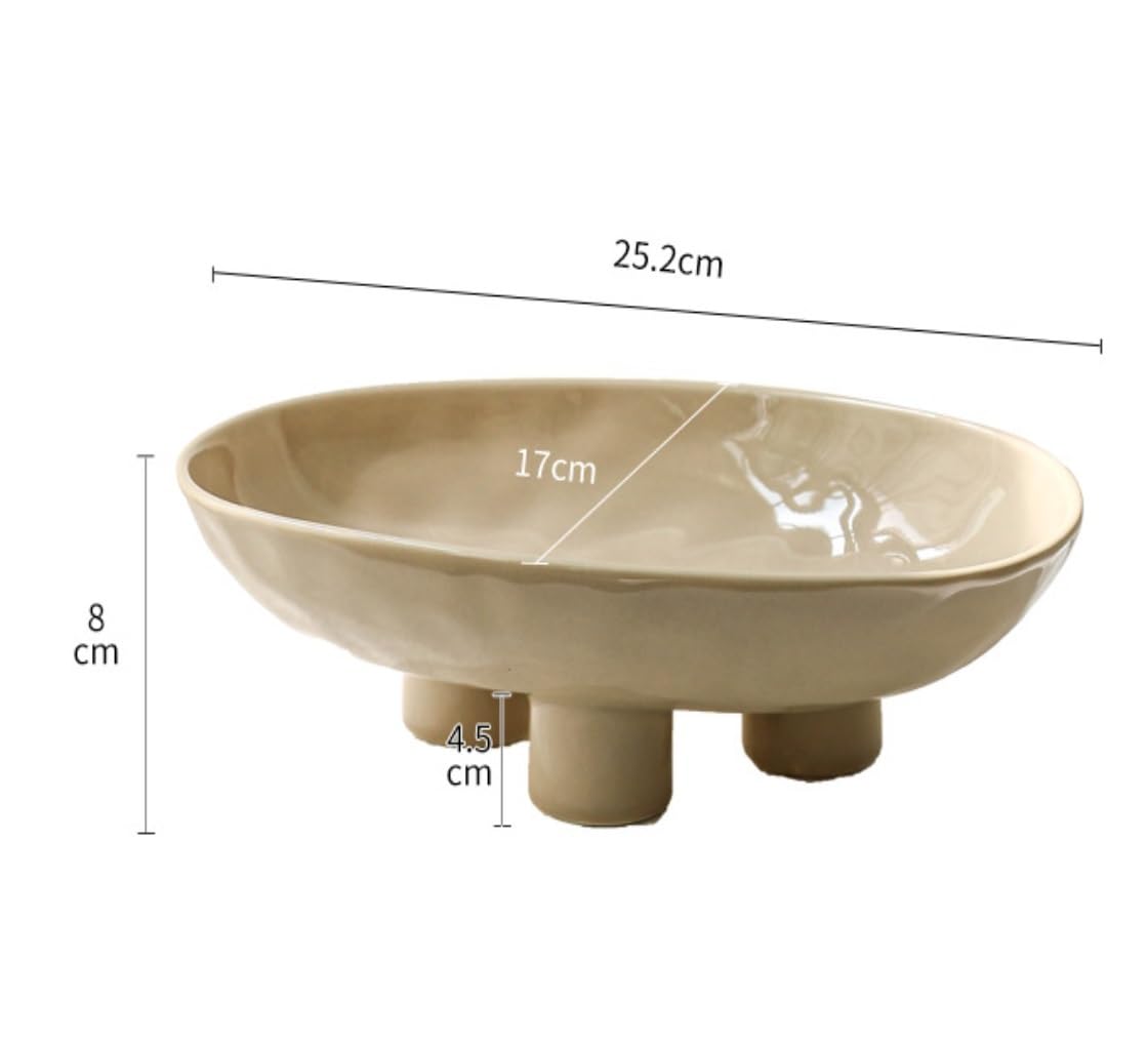 Kosz na Owoce Patera na Owoce Miska na Owoce Ceramiczna Miska Na Owoce Ceramiczna Miska Na Blat Kuchenny Miska Dekoracyjna Miska Na Klucze Do Wystroju Domu Koszyk na Owoce ( Color : C , Size : 25.2*17