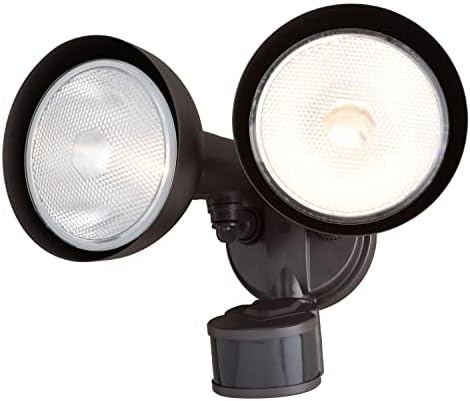 VAXCEL Bronze Motion Sensor Dusk to Dawn Outdoor Security Flood Light - 240 Degree Range - 85 Ft.