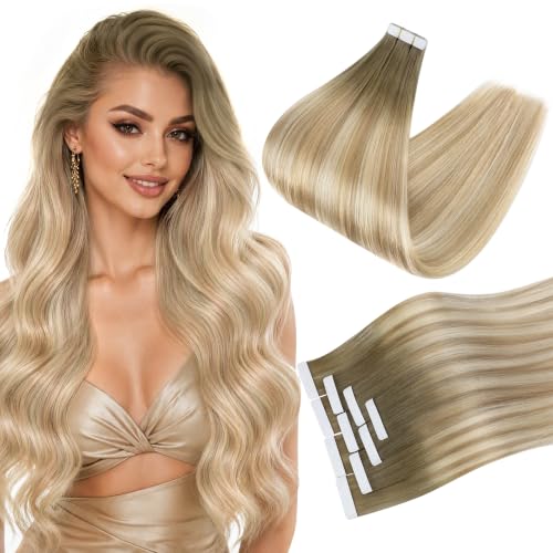 Ve Sunny Tape in Extensions Ash Blonde Mix Platinum Blonde