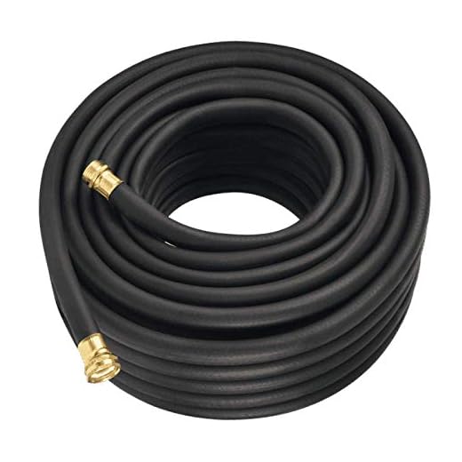 Flexon PH12100CN Premium Rubber Garden Hose, 100ft, Black