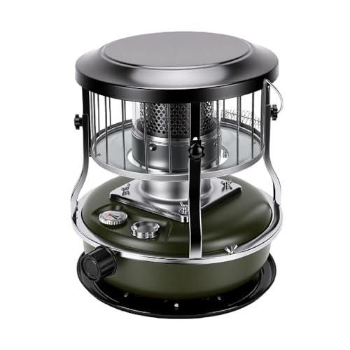SUNGOOYUE Calentador de Queroseno Portátil Calentador de Queroseno, Interior y Exterior 4,6 L de Altura Ajustable de 16 a 21 Horas de Largo Tiempo de Combustión de Espacio Inalámbrico Portátil para
