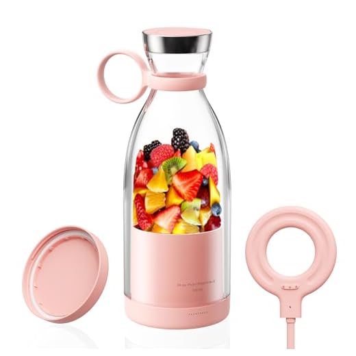 OTPEIR Personal Size Blender, Portable Blender, Battery Powered USB Blender (Pink)