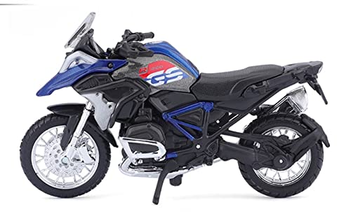 Moto de course BMW R1250 GS miniature 1:18 modèle réduit métal avec amortisseur