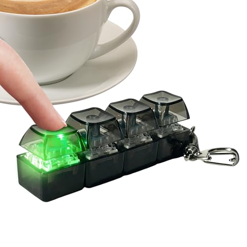 Juguete para Inquietos con Teclado, Llaveros Iluminados con Teclado, 4 Botones, Juguete para Adultos Y Niños, Divertidos Juguetes Mecánicos con Botones para El Hogar, Viajes Al Aire Libre, Relajantes