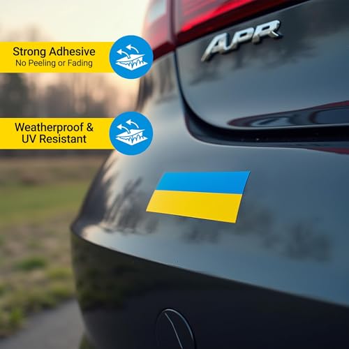Image of Vinyl Flag Stickers, Car Decals, Waterproof Indoor Outdoor, Laptop Stickers, Car Bumper, Flag, 5 x 3 Inches, Set of 3 (3, United Kingdom Flag)