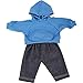 Small Foot 11779 Vestiti per Bambole, Felpa Blu con Cappuccio e Pantaloni Effetto Jeans, a Partire dai 2 Anni Toys