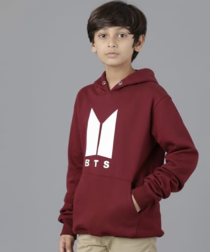 Image of KYDA KIDS Boys Cotton Regular Fit Hooded Neck Hoodies - Sweatshirt with Hoodies Full Sleeves Winter Wear, Long Sleeve Sweatshirts for Boys