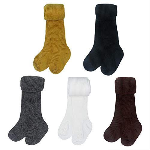 5 Pack Baby Kids Girls Cable Knit Tights Cotton Solid Leggings Stocking Pants Pantyhose 9-11T #TOP7