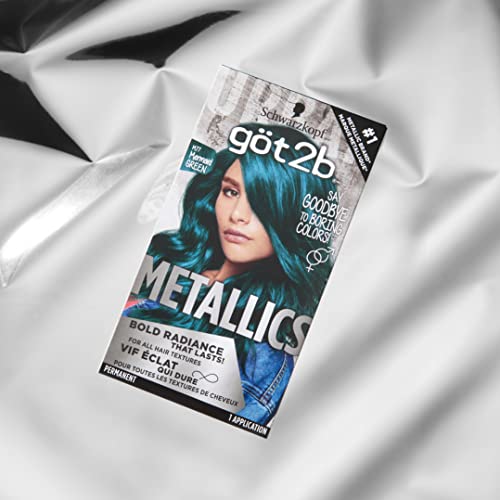Got2B Metallics Permanent Hair Color, M77 Mermaid Green (Pack of 2)