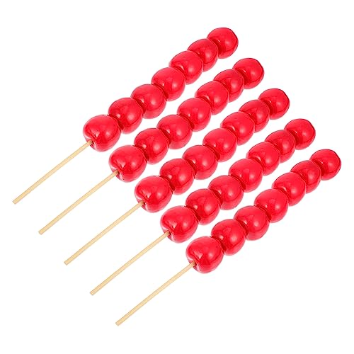 5 Pezzi Haws canditi simulati la cucina fa finta di giocare a un giocattolo topper per torta dolci cinesi kiddikutter toys caramelle Oggetti di scena per la fotografia legno rosso