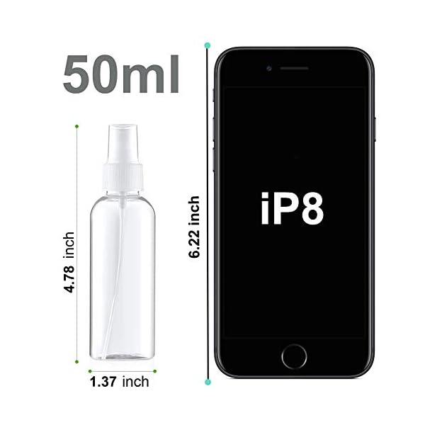 3 Stück 50ml Sprühflasche Transparente Leer Feinen Nebel Sprühflasche Reise Zerstäuber Klein Plastik Nebel… – Bild 6
