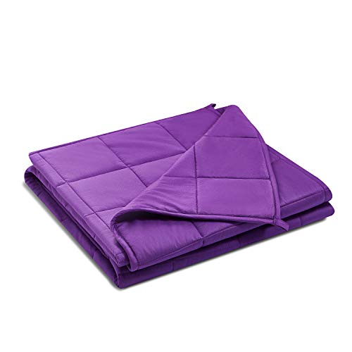 Kids Weighted Blanket | 40''X60'',10Lbs | For Child Between 80-125 Lbs | Premium Cotton Material With Glass Beads | Violet #TOP2