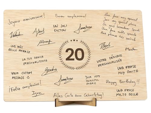 CONTRAXT Cartão de felicitação 20 anos de aniversário. Presente Cartão postal de felicitação Feliz Aniversário meninas e meninos 20 anos de idade faz amizade