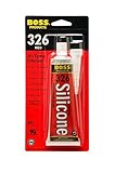 Boss Products 326 Hi-Temp Red Silicone Sealant 3oz Tube