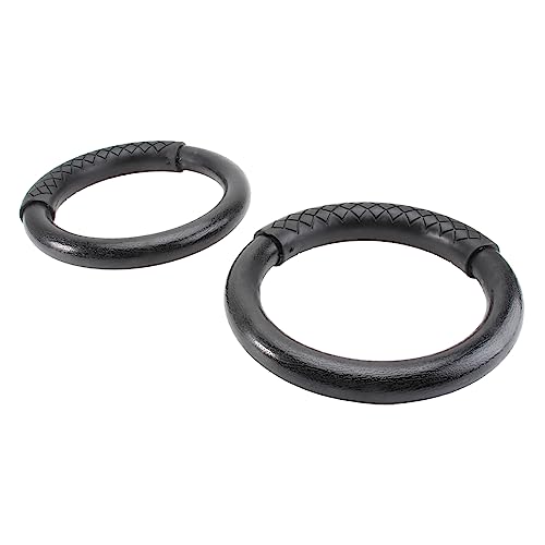 GALPADA 1Pair Abs Fitness Rings for Home Workouts Durable Exercise Rings for Muscle Training and Posture Correction for Full Body Strength and Therapy Use Black