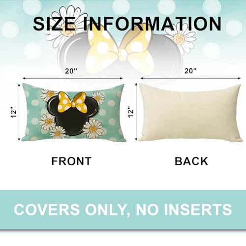 Ussap US-533-PC-S12 Spring Summer Cartoon Mouse Lumbar Decorative Throw Pillow Covers 12 X 20 thumb #1