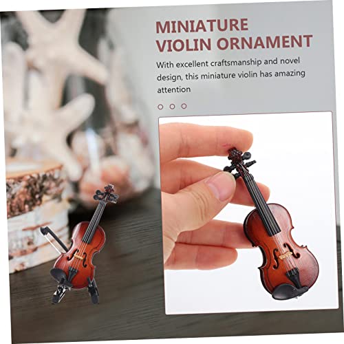 Mikinona 1 Conjunto De Enfeites De Violino Decoração Em Miniatura Acessórios De Música Decoração Inf