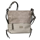 TOM TAILOR - Womenswear ELIN crochet Damen Umhängetasche M, mixed grey, 30x12x26