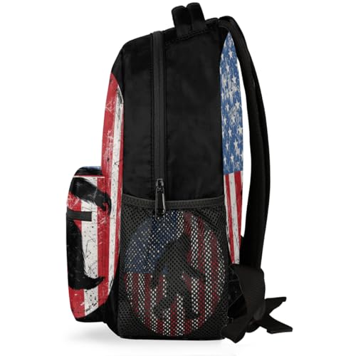 Mochila para portátil de 15.6 pulgadas unisex con diseño Bigfoot y bandera 3