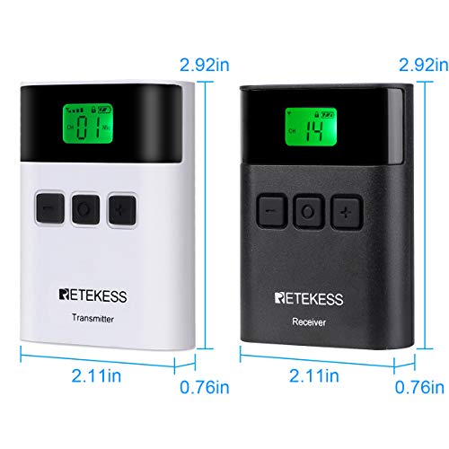 Retekess TT122 Sistema de Guía Turística, Dispositivos de Traducción para Iglesia, 492ft, 36 Canales, Sistema de Transmisión de Audio Inalámbrico para Escuela, Fábrica, Entrenamiento (1 Transmisor 10 Receptores) miniatura 6