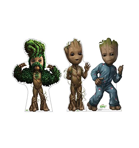 Cardboard People I am Groot (Set of 3) Cardboard Cutout Standup - Marvel's I Am Groot (TV Series)