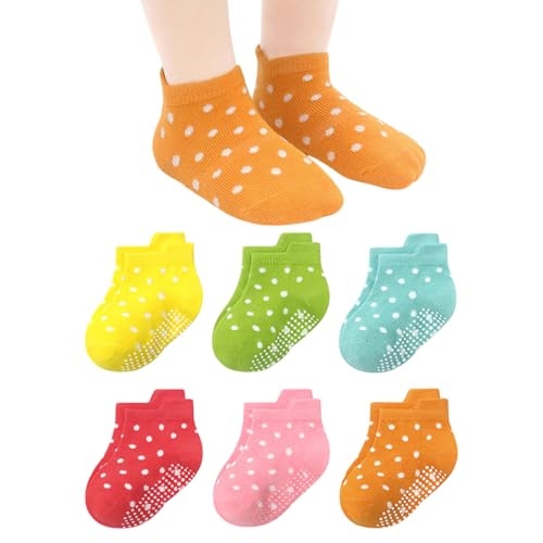 Image of MOMISY Baby Girl Boys children Non Slip Socks Toddlers Infant Warm Cotton Stretch Anti skid Socks-6 Pairs