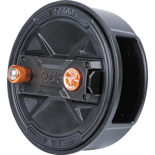 Klein Tools 27500 Tie Wire Reel, Quick Lock, Lightweight Aluminum, 12-18 Gauge Wire, Ambidextrous Rewind Knob