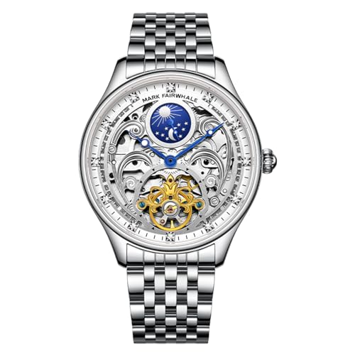 Image of WeCool Fairwhale Automatic Mechanical Watch for Men Luxury Skeleton Analog Men's Watch 50M Waterproof Luminous Unique Cool Wrist Watchs | Best Gift for Males
