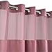 River Dream Heavyweight No Hooks Required Dotted Waffle Weave Shower Curtain with Snap in Liner - 71W x 74H,Hotel Grade,Spa Like Bath Curtain,Pale Mauve