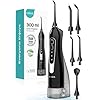 COSLUS Water Dental Flosser Teeth Pick: Portable Cordless Oral Irrigator 300ML Rechargeable Travel Irrigation Cleaner IPX7 Waterproof Electric Flossing Machine for Teeth Cleaning C20(F5020E)
