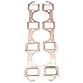 2 pcs/set SHLPDFM Exhaust Manifold Gasket Copper Exhaust Header Gaskets Fits for Small Block Ford SBF 289 302 351W