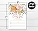 All Ewired Up 50 Baby Shower Invitations, Real Gold Foil Pink Blush Sweet Baby Girl Shower Invites and Envelopes (Large Size 5x7) Floral Roses Greenery Stunning Design