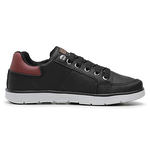 Sapatênis Infantil Com zíper Tênis Casual Menino Masculino (27, Preto)