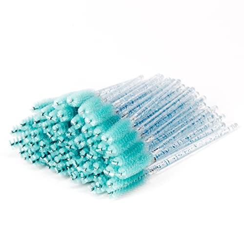 i-Laesh 100 Pcs Disposable Eyelash Brushes, Mascara Wands, Eye Lash Brush, Spoolies for Eyelash Extensions, Spoolie Eyebrow Eyes