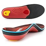 VALSOLE Orthotic Insole,Arch SupportFor Insole,Plantar FasciitisInsole,for OverPronation,Flat Feet,Metatarsalgia,Heel Pain, Insoles for Men and Women,Red (UK 10-29cm, Red)