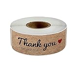 120PCS/Roll Gift Envelope Sealing Rectangle Stationery Thank You For Your Order Stickers Business...
