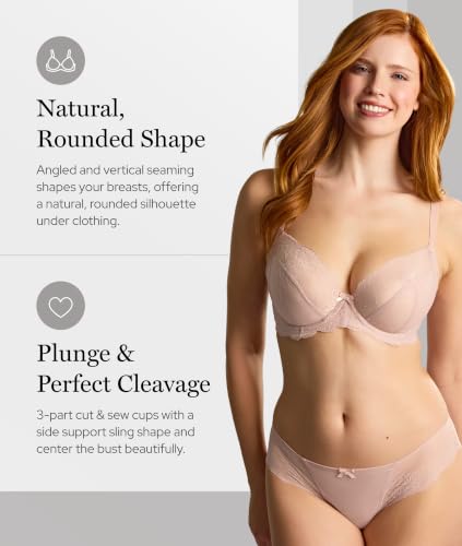 Image of Panache Ana Plunge Bra - Underwire Full-Bust Bra with Stretch Lace & Lift