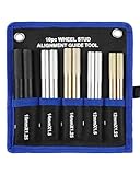 10PC Wheel Guide Pins, Wheel Alignment Pins Balancing Positioning Tool Fit All Cars for Changing Tires On Cars with Different Size Lug Bolts Safe Color-Coded Kit, M14x1.5/1.25, M12x1.5/1.25, M15*1.25