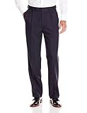Oxford NY Men's Classic Fit Double Pleat Extender Waist Gabardine Dress Pant