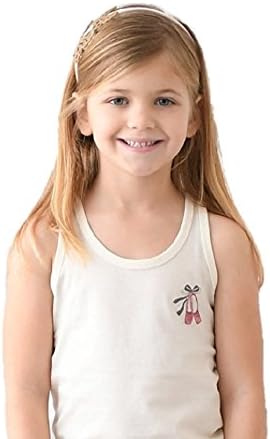 KoraVera Organics Girls 100% Organic Cotton Tank Top - 2 Pack