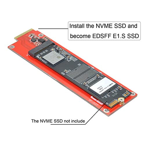 ChenYang CY M-Key 4X NVMe NGFF SSD Host Adapter to Ruler 1U GEN-Z EDSFF Short SSD E1.S Carrier Adapter, NVMe NGFF M-Key to EDSFF - Image 3