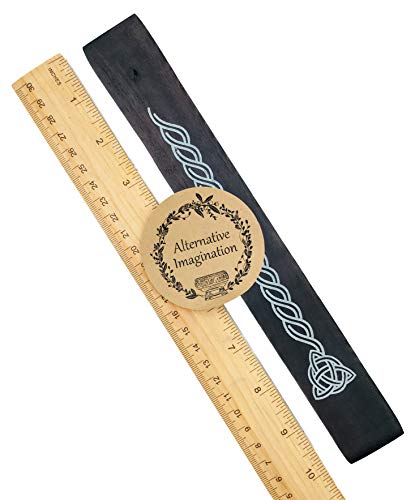 Incense Holder With Triquetra Symbol - Wooden Tray Incense Burner Holder With Painted Design - For Incense Sticks, Home Decor, Home Fragrance - 10 Inches #TOP3