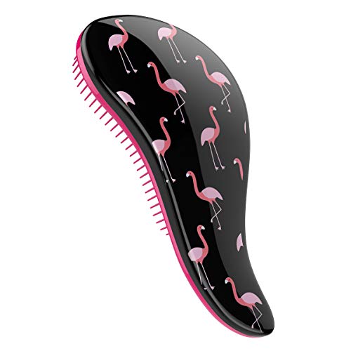 Luxspire Brosse Cheveux Démêlante, Brosse à Poil de Sanglier Antistatique sans Déchirement Douleur, Brosse à Cheveux Ergonomique pour Coiffer les Cheveux Secs Longs Noués Fins Épais - Noir Cover