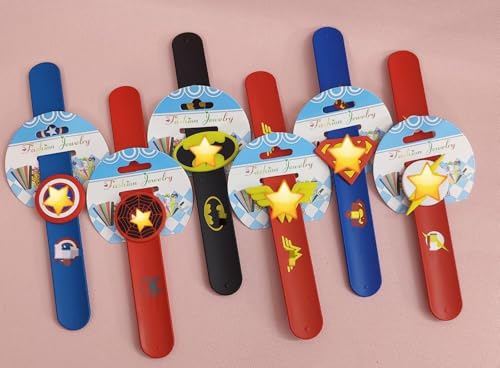 Image of TERA 13 Wrist Band, Silicone Wristbands for Kids, Slap Bracelets for Boys and Girls, Snap Bracelet Bands for Party Theme, Party Favor Gifts for Kids (Multicolour) (12 (Pcs))