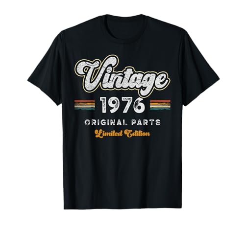 Vintage 1976 Piezas Originales 49 Cumpleaños Camiseta